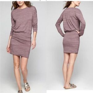 Athleta Beyond Soft Avenues Ruched Dress Purple M